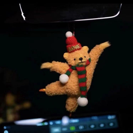 【Christmas Bear】Rearview Mirrow Pendant, Cute Car Decoration