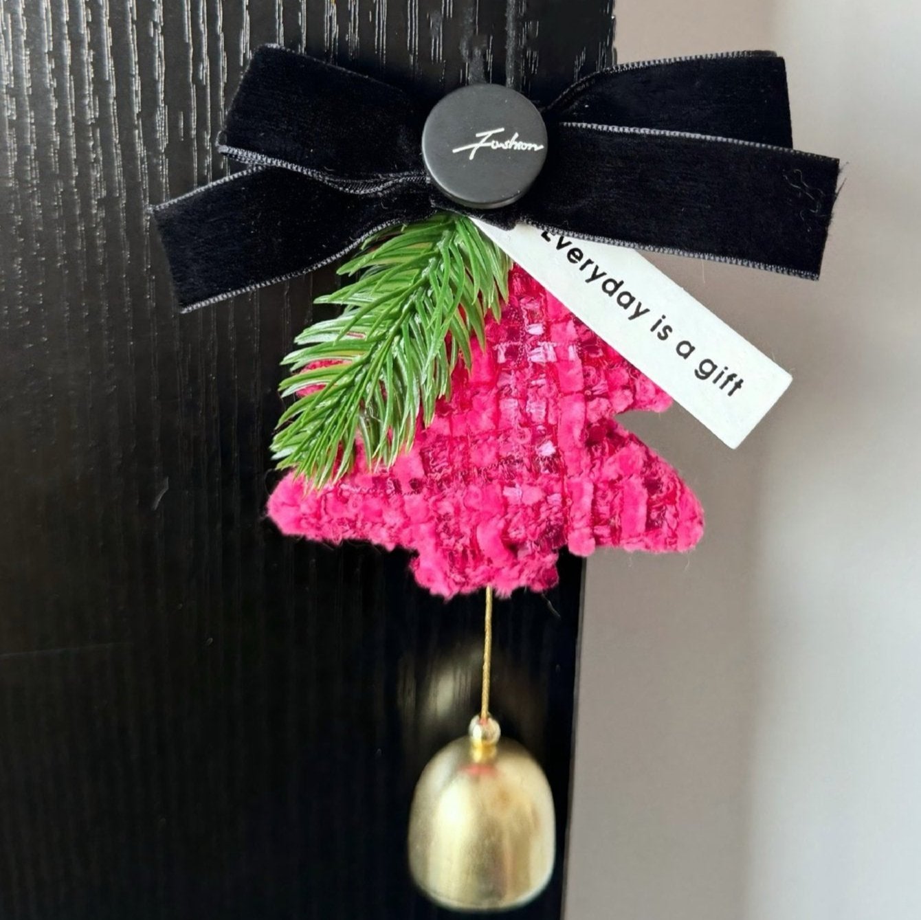 [Black&Pink Tree Pendant] Rear-mirror Car Pendants, Christmas Gift