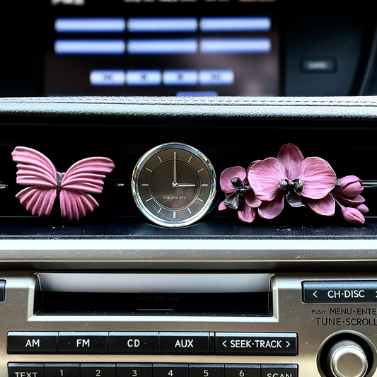 【Butterfly & Butterfly Orchid】Car Vent Clips, Car Aromatherapy Diffuser