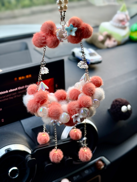 【Moon Boat】Rearview Mirrow Pendant, Plush Pendant, Car Decoration