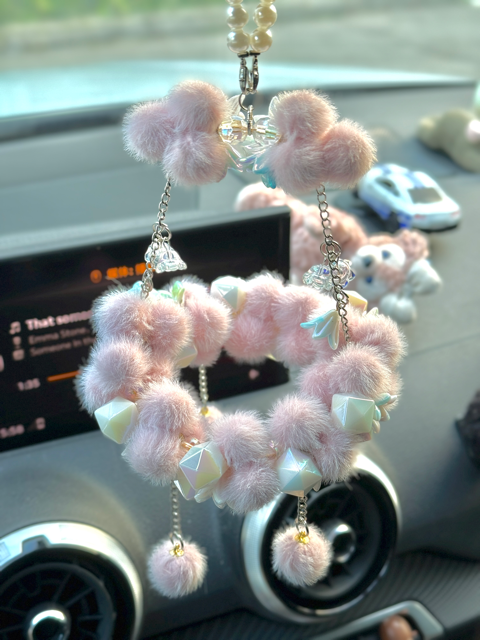 【Moon Boat】Rearview Mirrow Pendant, Plush Pendant, Car Decoration