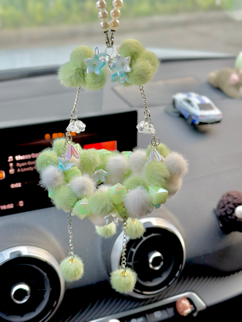 【Moon Boat】Rearview Mirrow Pendant, Plush Pendant, Car Decoration