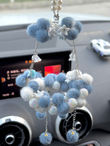 【Moon Boat】Rearview Mirrow Pendant, Plush Pendant, Car Decoration