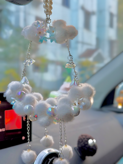 【Moon Boat】Rearview Mirrow Pendant, Plush Pendant, Car Decoration