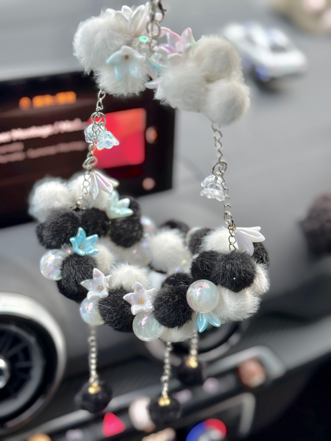 【Moon Boat】Rearview Mirrow Pendant, Plush Pendant, Car Decoration