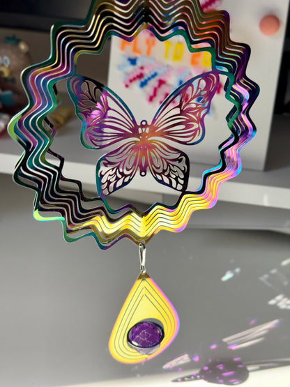 【Bling Bling Butterfly】Super Shiny Gradient Iron Butterfly Pendant