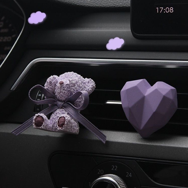 【Purple Dreams】Car Vent Clips, Car Aromatherapy Diffuser - Purple Bear,Cloud, Heart, Bowknot