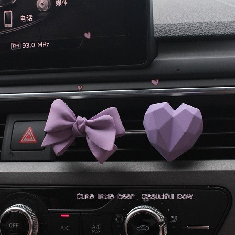 【Purple Dreams】Car Vent Clips, Car Aromatherapy Diffuser - Purple Bear,Cloud, Heart, Bowknot