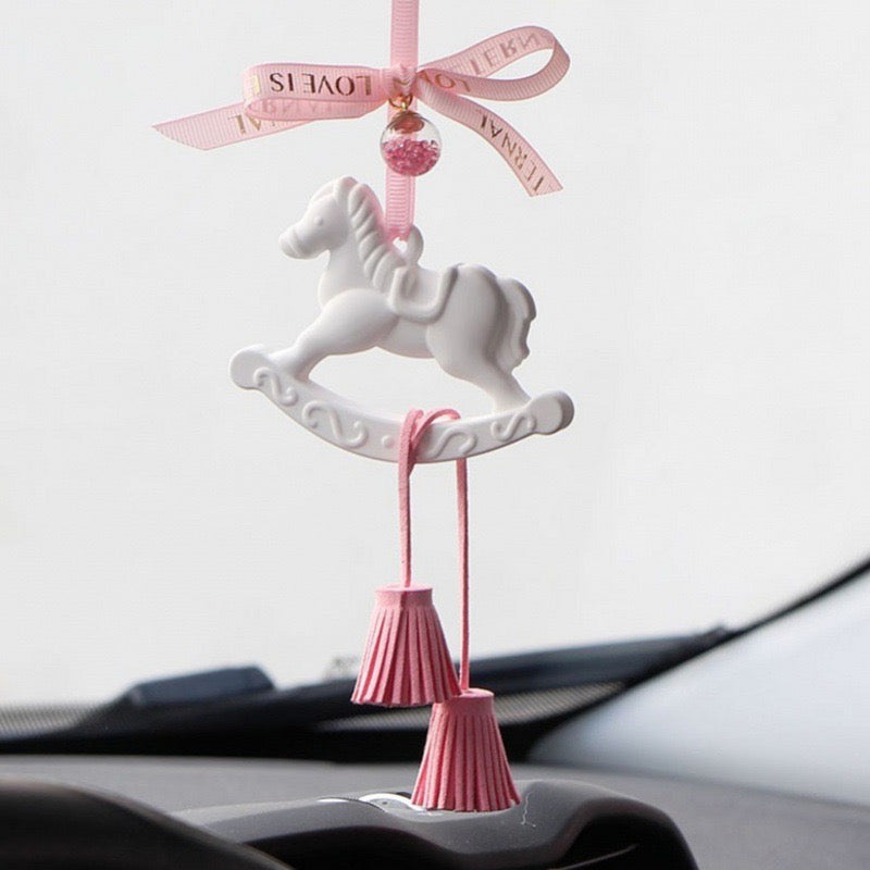 【Carousel-Pink White】Rearview Mirrow Hanging Diffuser