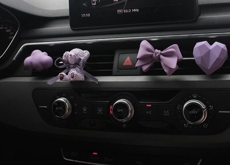 【Purple Dreams】Car Vent Clips, Car Aromatherapy Diffuser - Purple Bear,Cloud, Heart, Bowknot